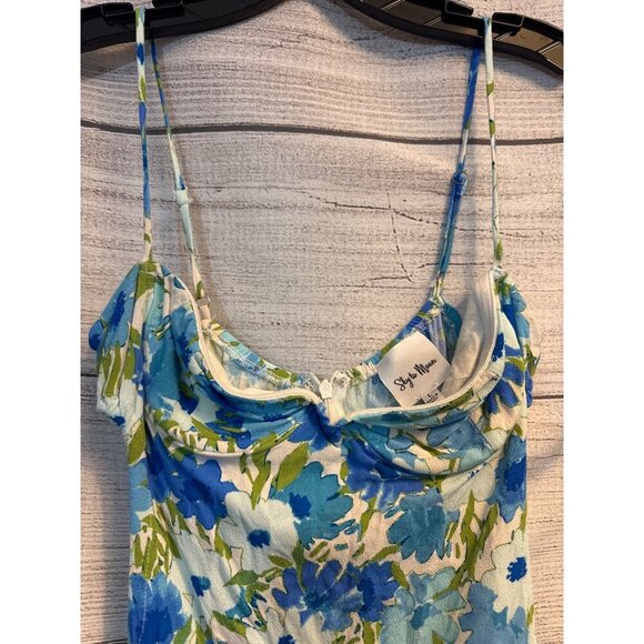 Style To Moon The One That Got Away Floral Mini Dress With Adjustable Straps L - Picture 3 of 6
